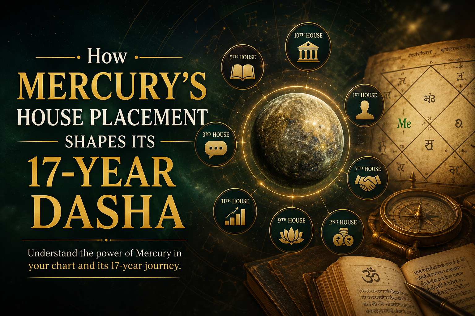 How Mercury's House Placement Shapes Its 17-Year Dasha