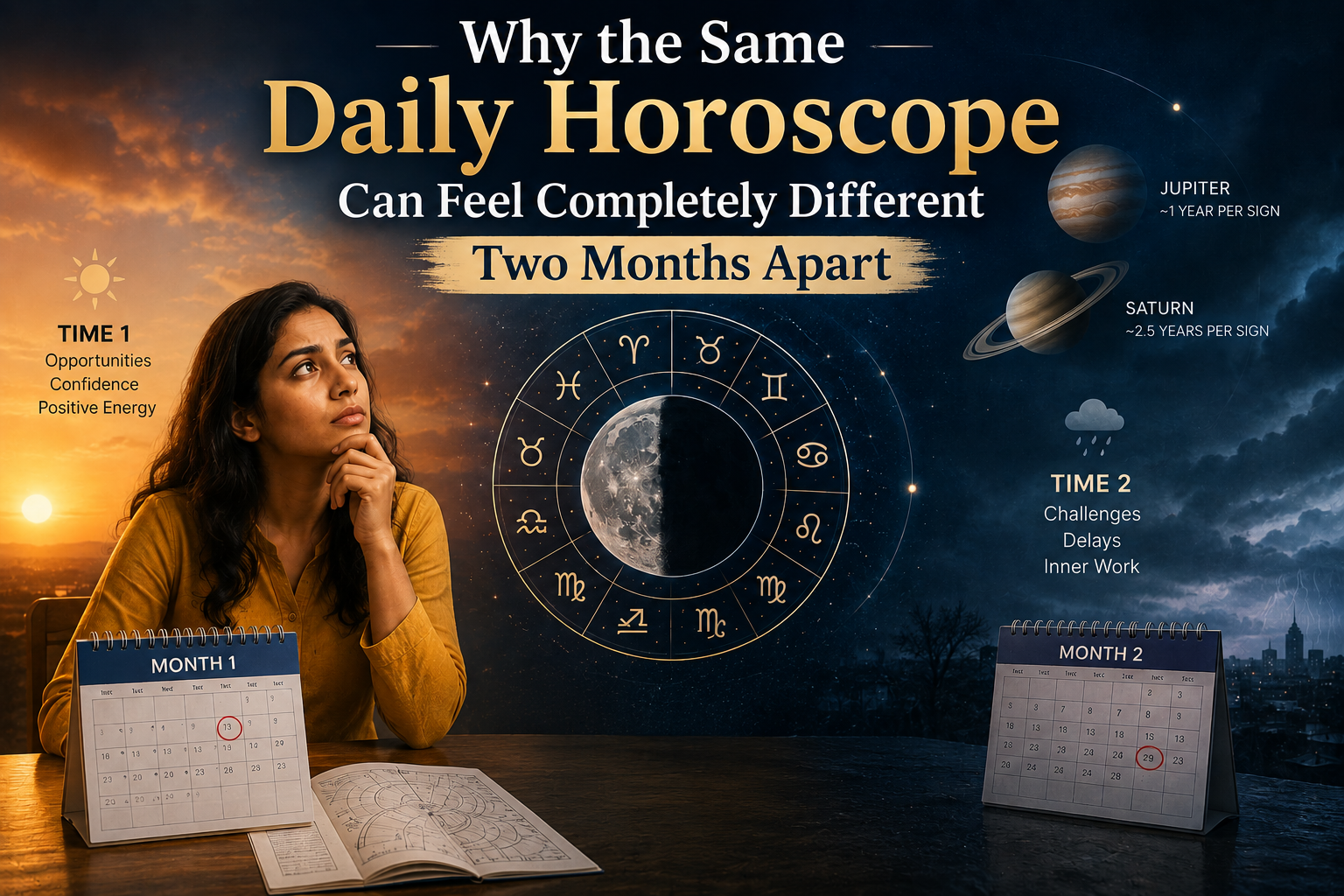 Why the Same Daily Horoscope Can Feel Completely Different Two Months Apart