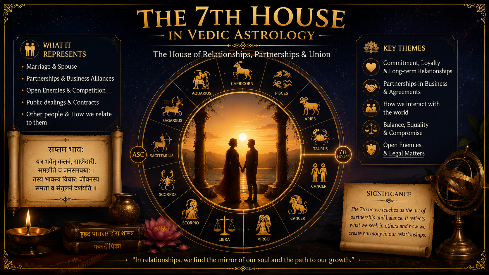 The 7th House in Vedic Astrology: Marriage, Business, and Destiny