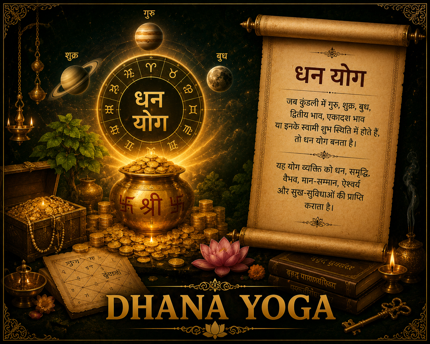 Dhana Yoga Explained: The Planetary Combinations Behind Wealth