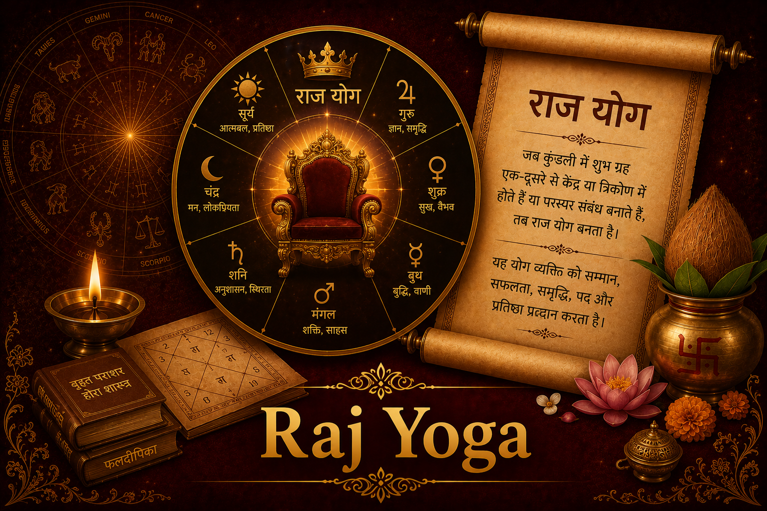 Raj Yoga in Kundali: What Actually Creates a "Royal" Combination